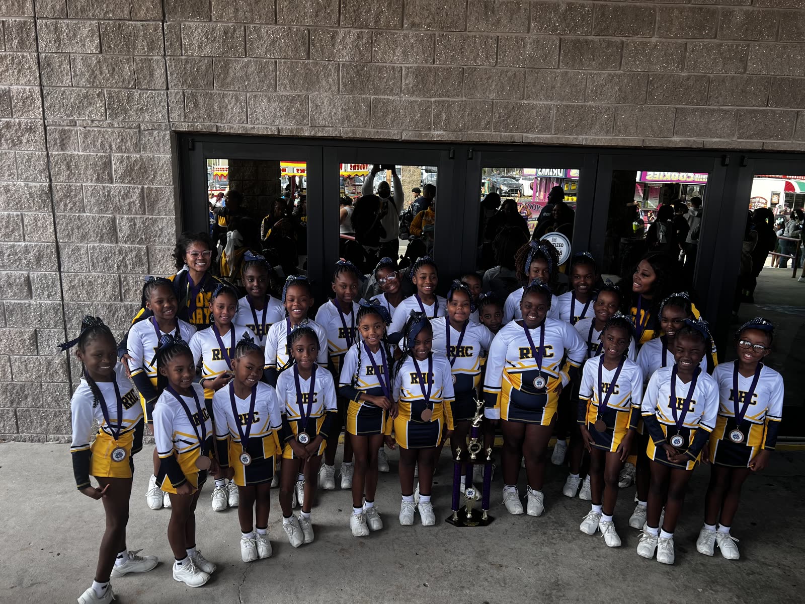 RHC cheer team with medals