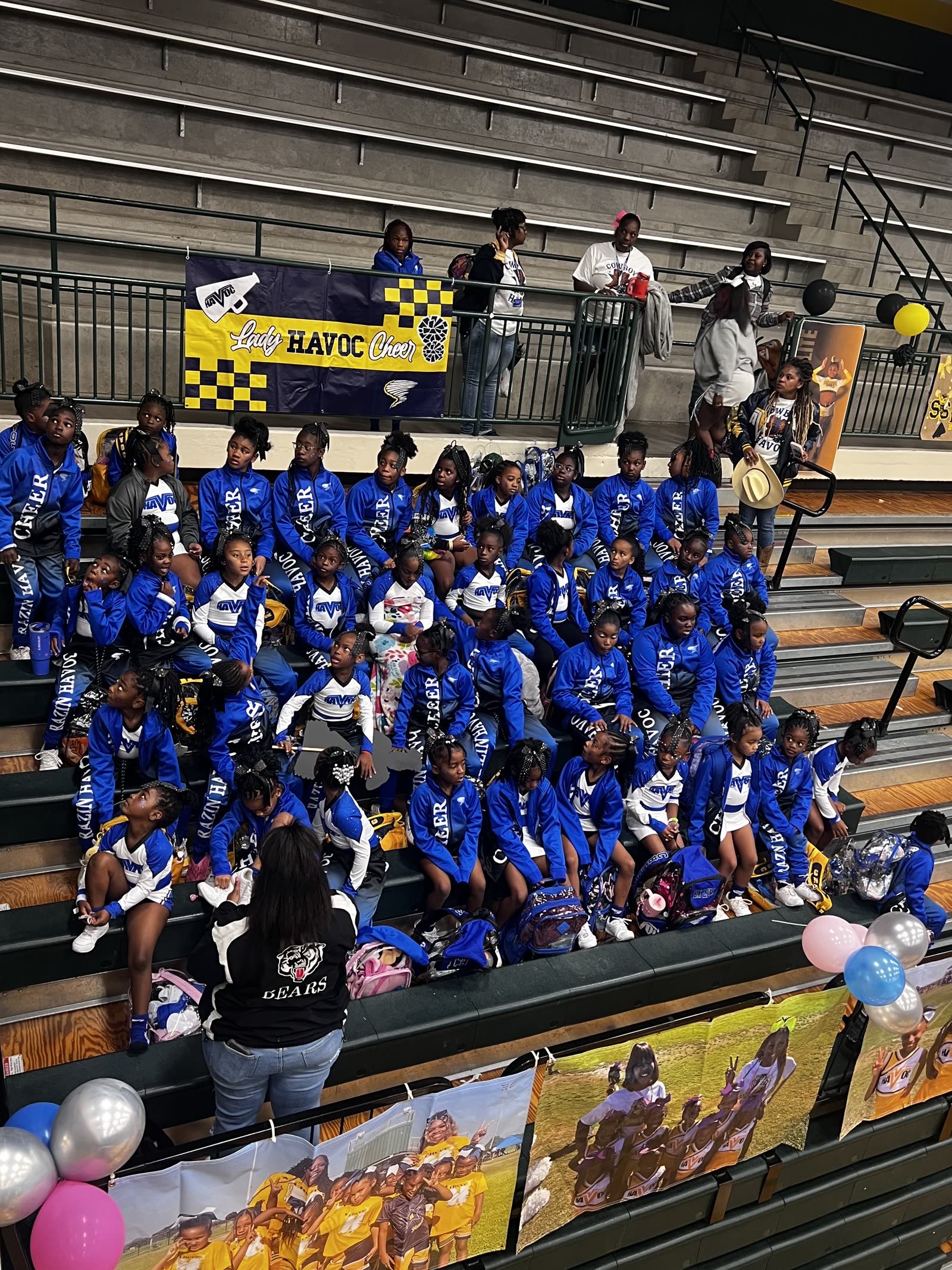Lady Havoc Cheer squad in the stands